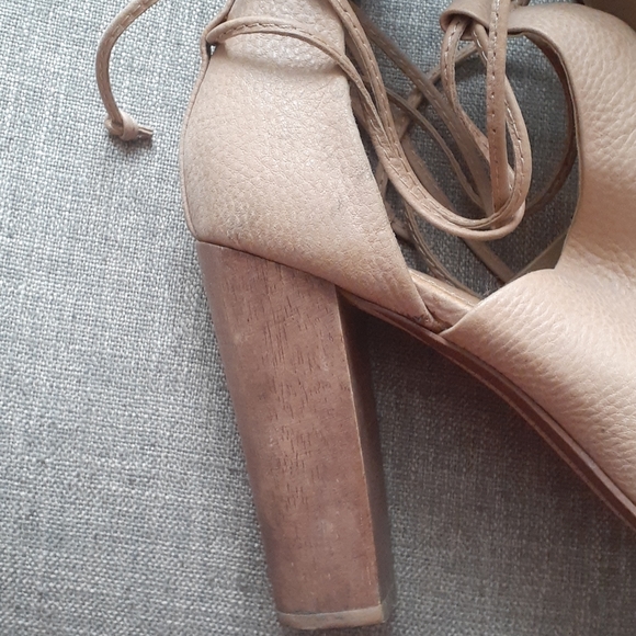 Splendid leather tan open toe heel size 8M - Picture 7 of 16